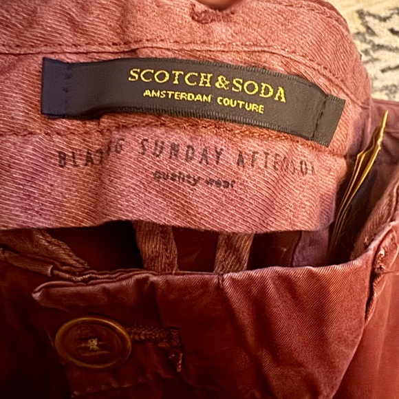 Scotch & Soda Burgundy Chinos Cotton Twill - Picture 6 of 6